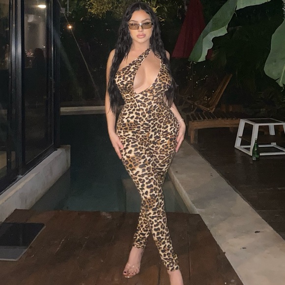 Tops - Sexy cheetah catsuit